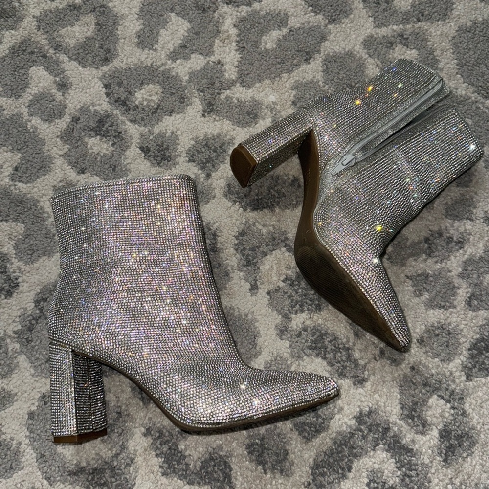 INC bedazzled rhinestone boots